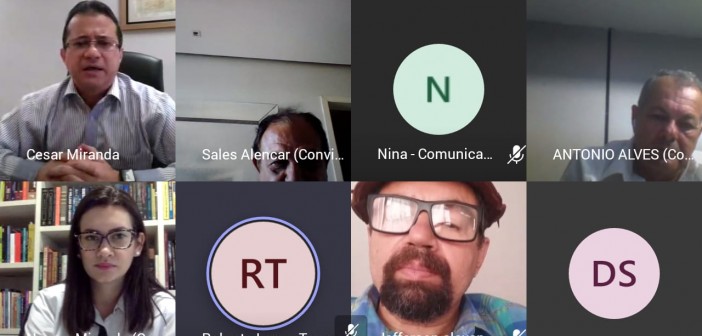 A vídeo conferência contou com a participação dos representantes das classes industriais da região Tocantina